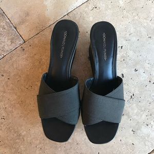 Black Donald J. Pliner Wedge Sandals